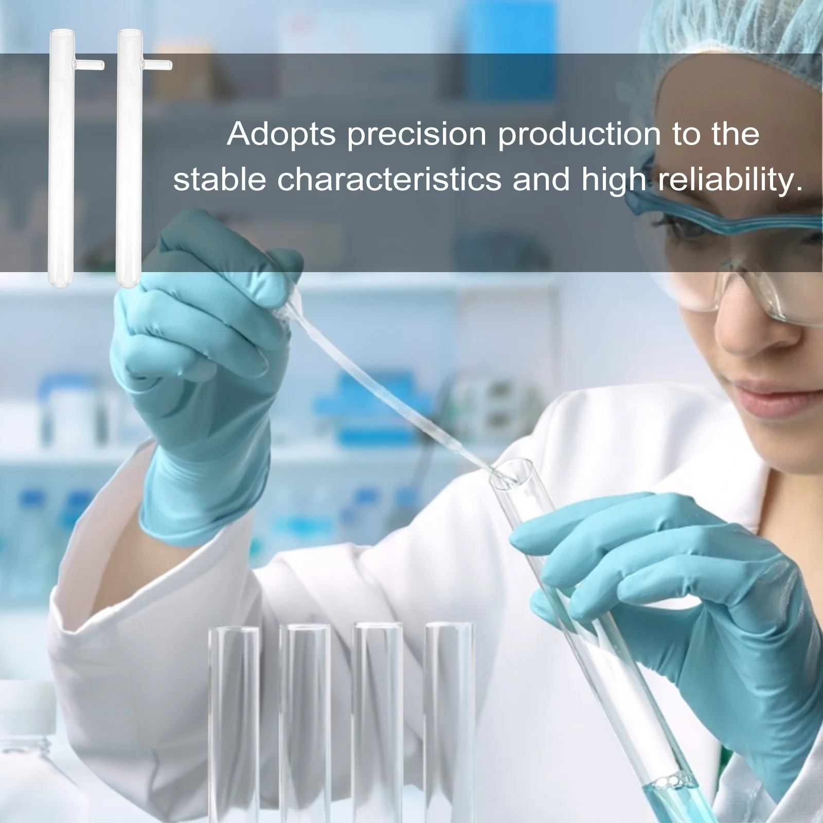 10 قطعة أنبوب اختبار الزجاج الشفاف عالي الجودة متعدد الاستخدام للتجارب العلمية لتقوم بها بنفسك لوازم مختبر إنتاج الغراء