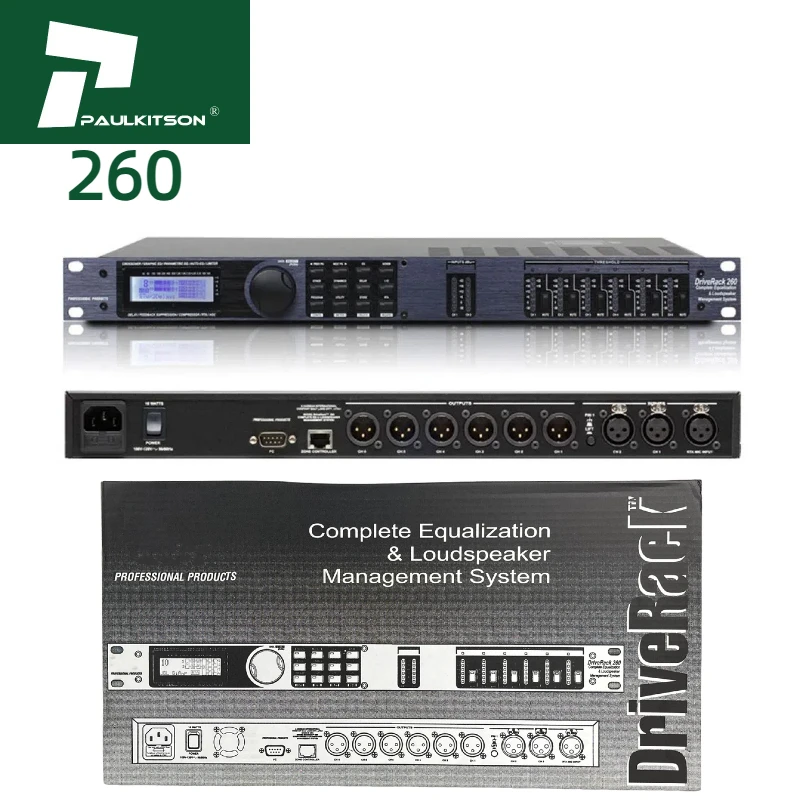 260 Drive Rack Speaker Management System Digital Audio DSP Processor Metal for PA Equipment