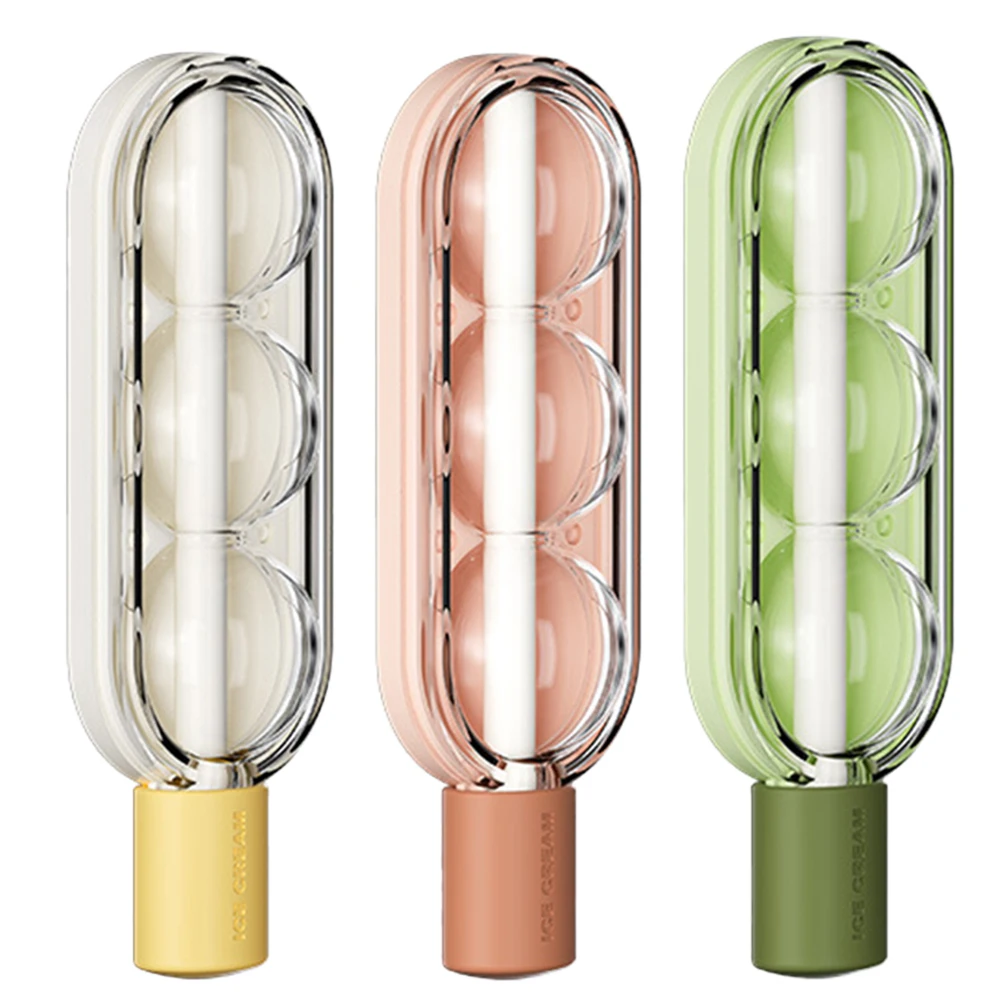 

Simplify Your Summer Snacks with the Efficient Design of the Triple Balls Ice Cream For Mold and Attached Straw