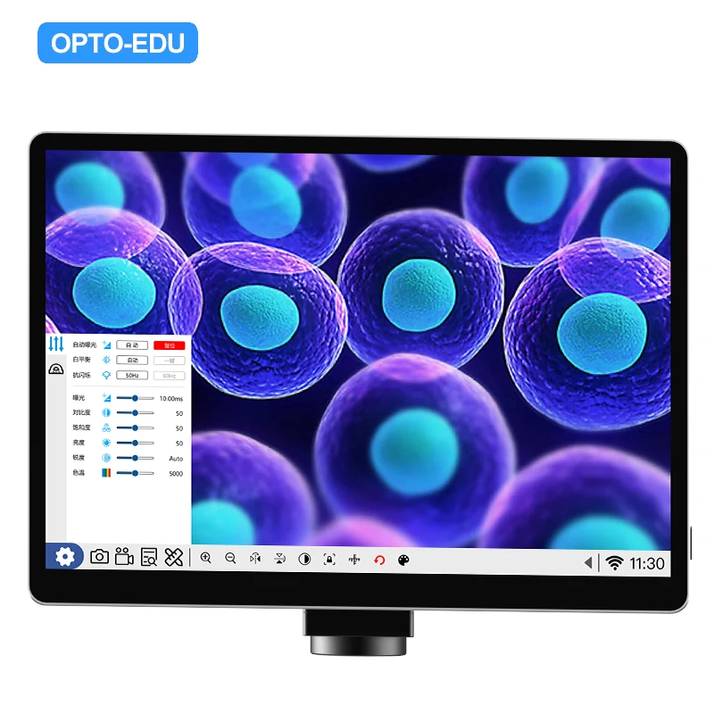 OPTO-EDU A59.3521 10.5" HD Touch Screen 8.0M 4K Android 11 Digital Pocket Camera for Video Microscope