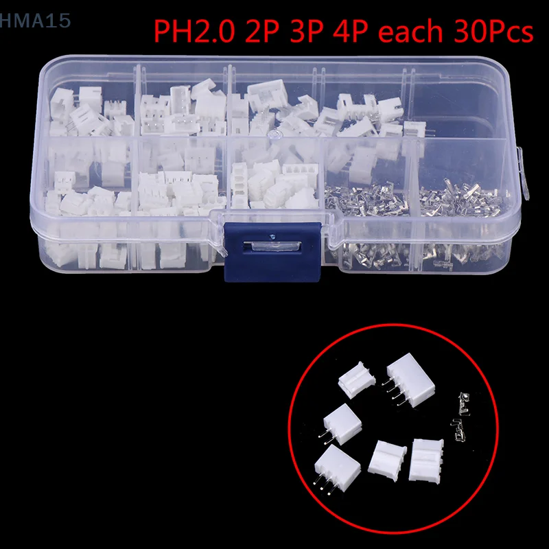 [EL] 300 قطعة PH2.0 2P 3P 4 دبوس 2.0 مللي متر الملعب محطة عدة JST سلك موصل محول