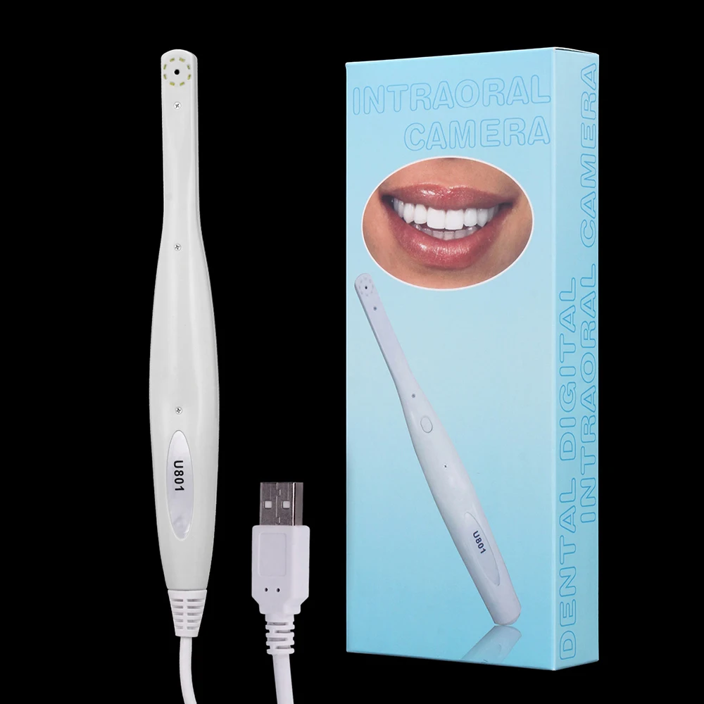 Endoscopio Dental Intraoral Camara inspección Oral impermeable para computadora USB luz LED