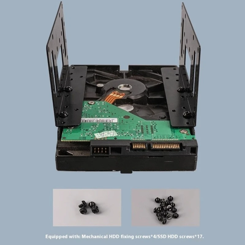 

652F Steel Drive Cage 2.5inch 3.5inch SSD HDD High Capacity Internal Mounting Expansion Bracket For Gaming Video Data Storage