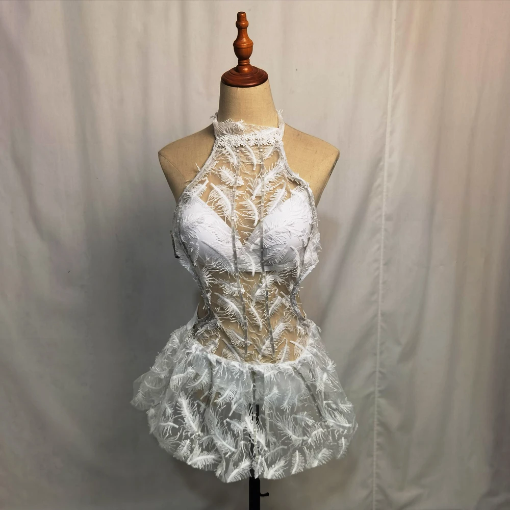 تنورة LED بيضاء ملونة للحفلات وأعياد الميلاد ملابس متوهجة للملهى الليلي وحفلات الزفاف وحفلات السهرة والرقص المغني