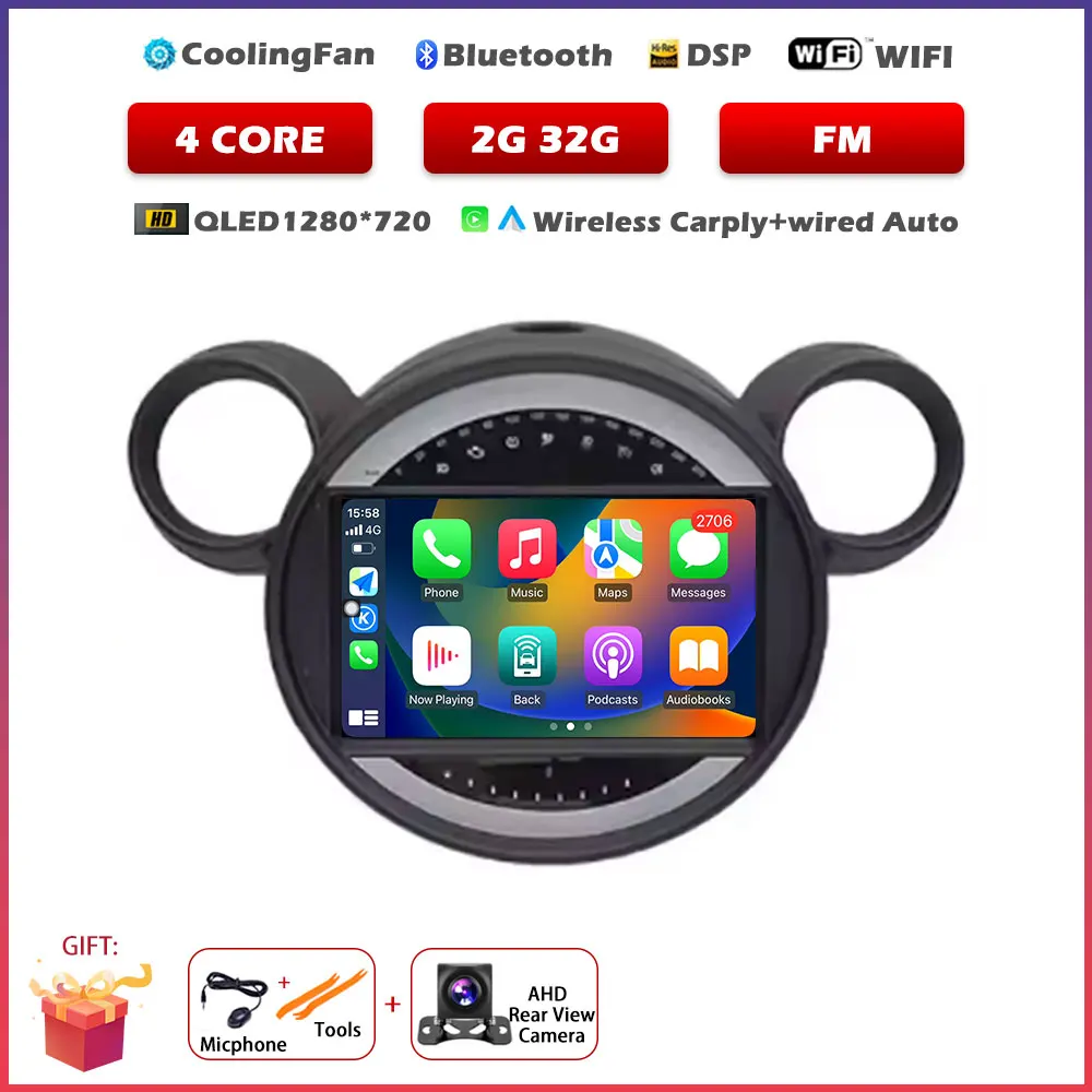 Voor BMW Mini Cooper Countryman R56 R60 2011-2013 Android 16 Auto Carplay Auto GPS Navigatie Stereo Multimedia Speler Scherm gereedschap