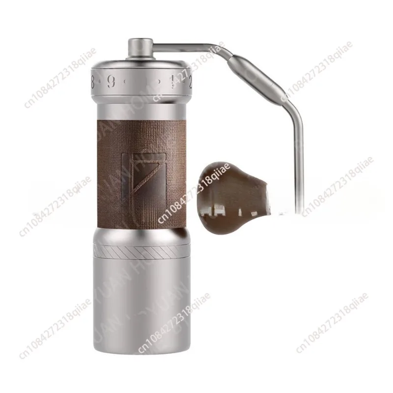 Manual Coffee Grinder Silver with Carrying Case, Assembly Consistency Grind Stainless Steel Conical Burr