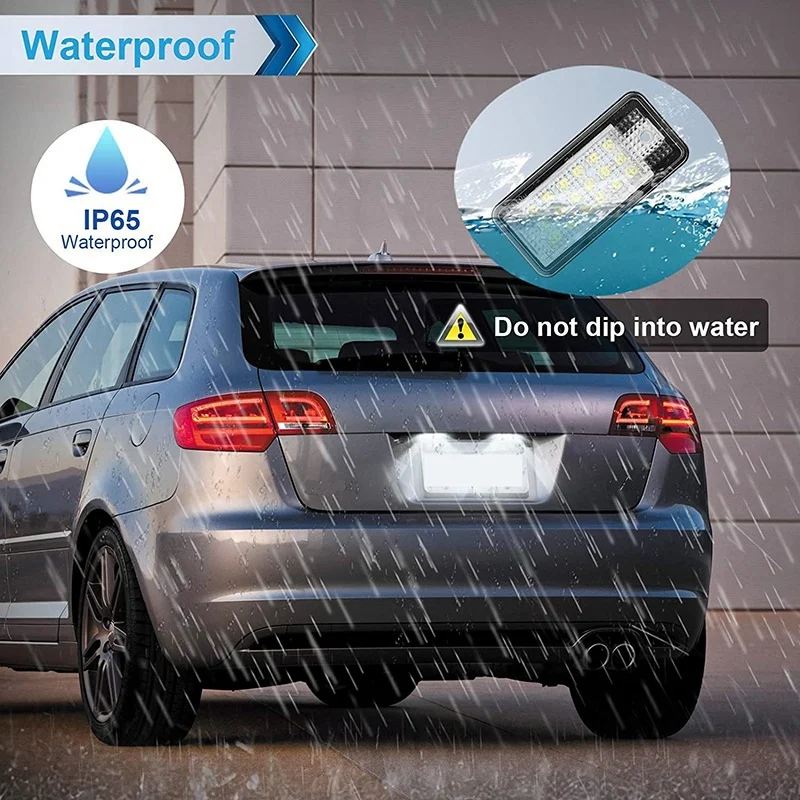 لوحة ترخيص ليد للسيارة ضوء ، مصباح ، أبيض ، A3 ، S3 ، 8P ، A4 ، B6 ، B7 ، A5 ، A6 ، 4F ، Q7 ، A8 ، S8 ، C6 ، 4