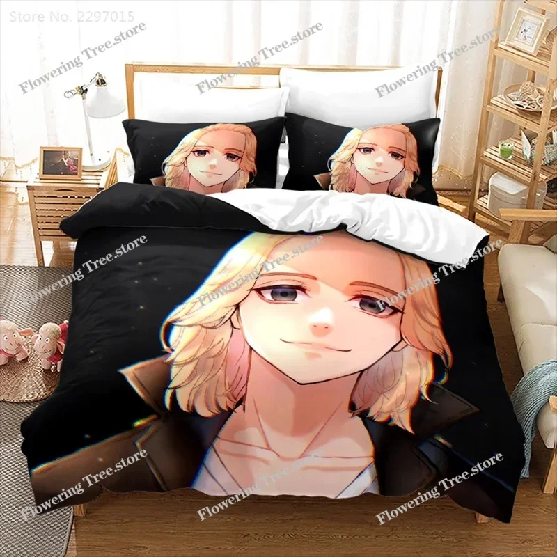 

Anime Tokyo Revengers Duvet Cover Sets with Pillowcase Draken Ryūgūji Ken Mikey Sano Manjirō 3d Bedding Set Twin Queen King Size