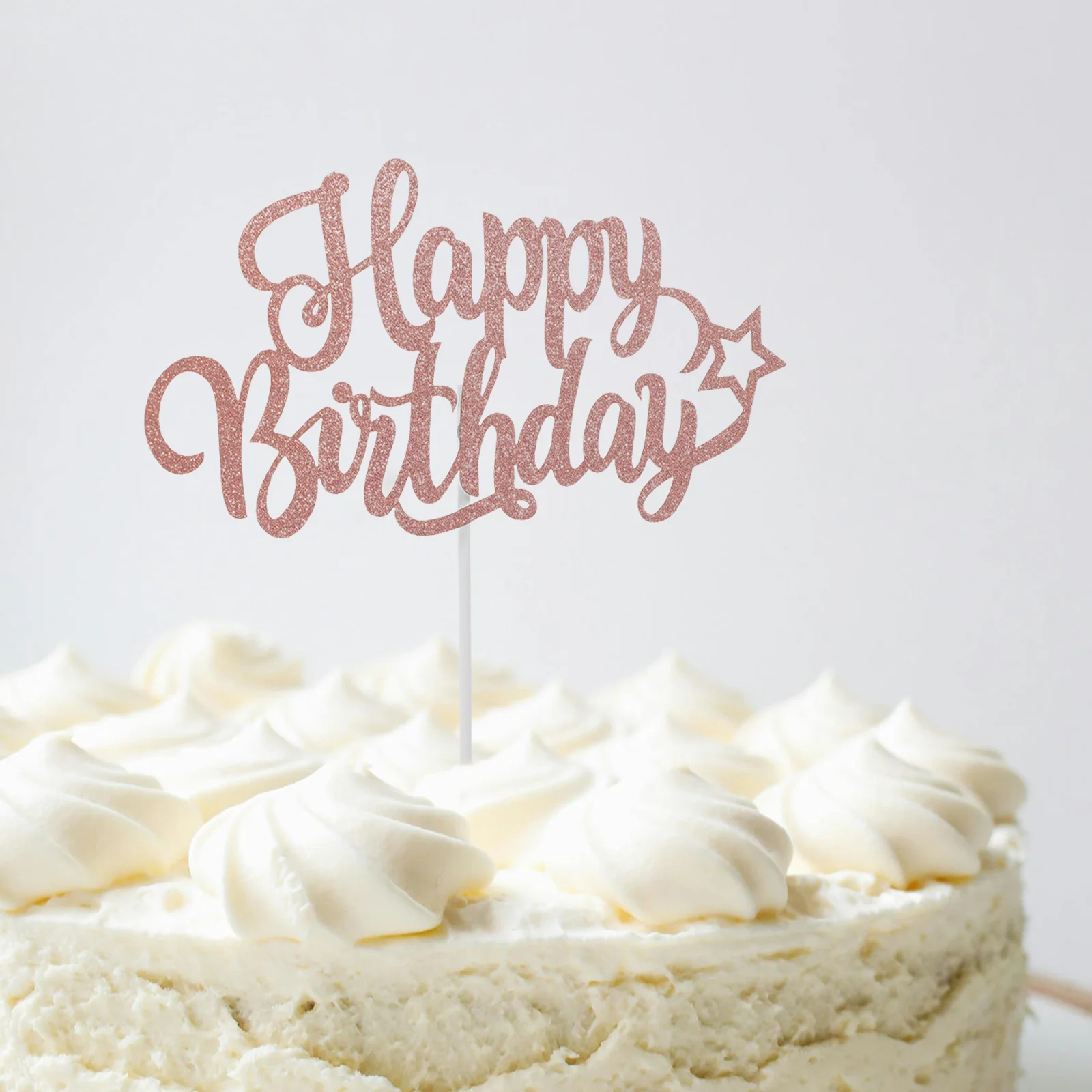 

10Pcs Chic Birthday Cake Picks Lightweight Decorative Ornaments for Birthday Theme Party Supplies Cake Decorations