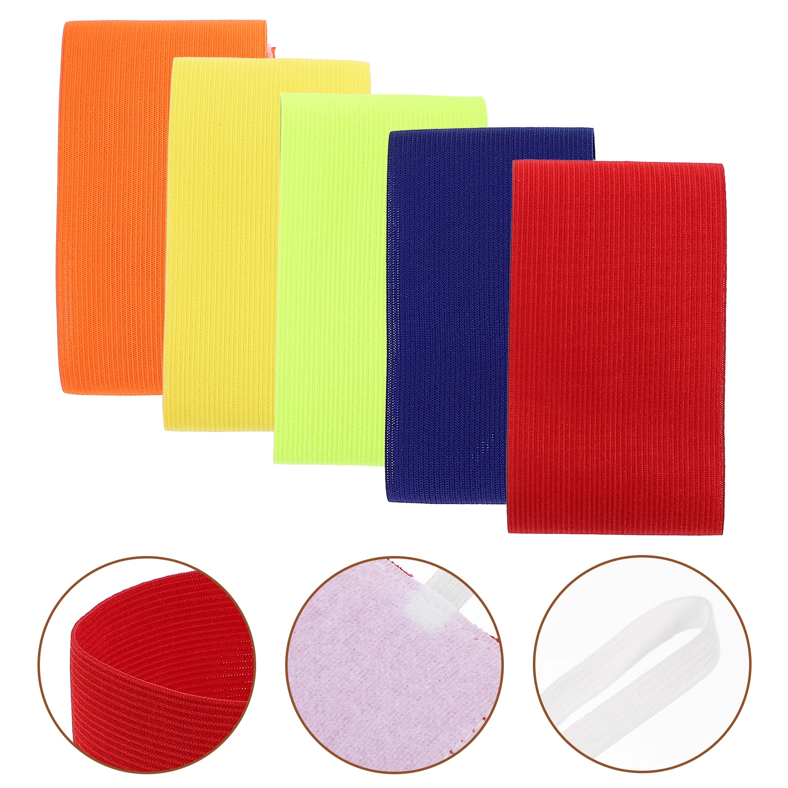 

5pcs Football Armband Anti Slip Sports Football Captain Armbands Team Leader Band For Soccer Captain Arm Band