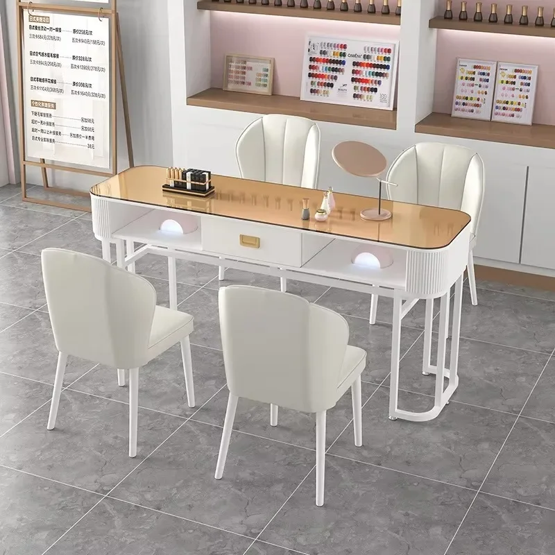 Modern style new salon furniture, manicure tables and chairs