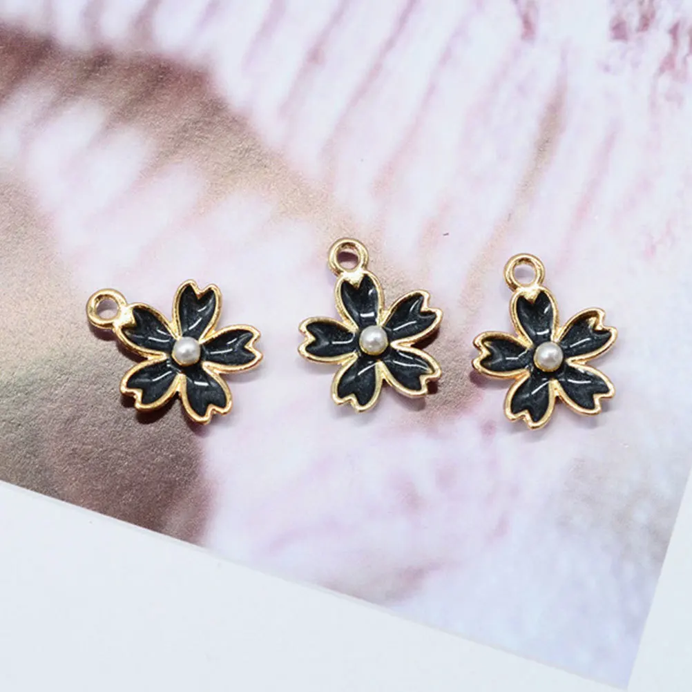 

50 шт. металлических подвесок в форме цветков вишни, элегантные аксессуары для изготовления ювелирных изделий своими руками: ожерелий, браслетов, серег, DIY-подвесок