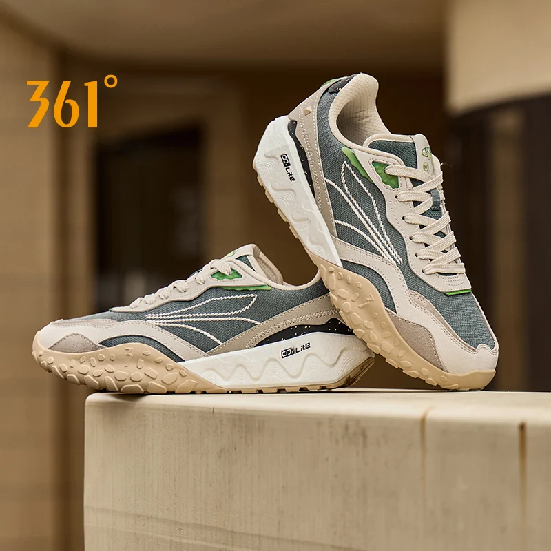 

361 Degrees Men's Sports Shoes Autumn Couple New Mesh Retro Wear-resistant Non-Slip Casual Thick-soled Sneakers Male 672446763