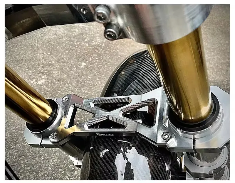 Motorcycle Front Fork Stabilizer Aluminum Bracket Brace Balance NEW 49mm for Harley Touring Road Glide Street Glide Road King