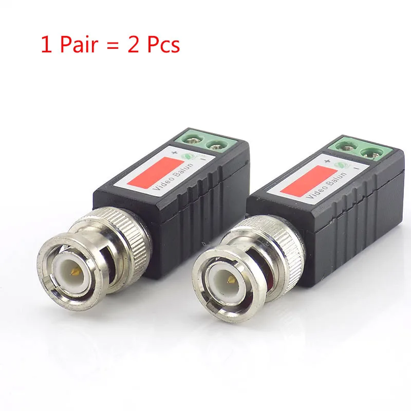 

1 пара CCTV Video Balun витой пассивный трансивер BNC Коаксиальный CAT5 камеры UTP кабель коаксиальный адаптер для аналоговой камеры