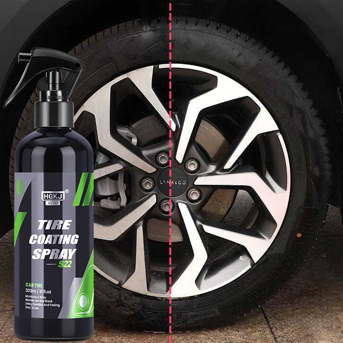 Car Tire Shine Coating Tyre Gloss Plastic Rubber Wheel Restorer Agent Spray Polishing Brightener Cleaner Coating HGKJ S22