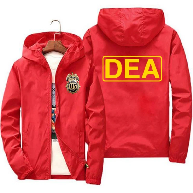 DEA High Quality Men\'s Thin Coat 2024 Spring Autumn Men\'s Casual Outerwear Printed Jacket Windbreaker Coat