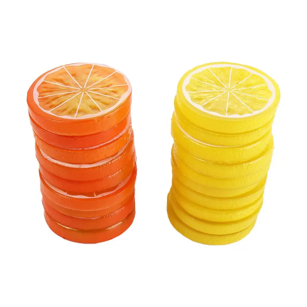 Props Kids Cognitive Toys Fake Fruit Party Decoration Kitchen Decor Fake Limes Chips Simulation Fruit Artificial Lemon Slice