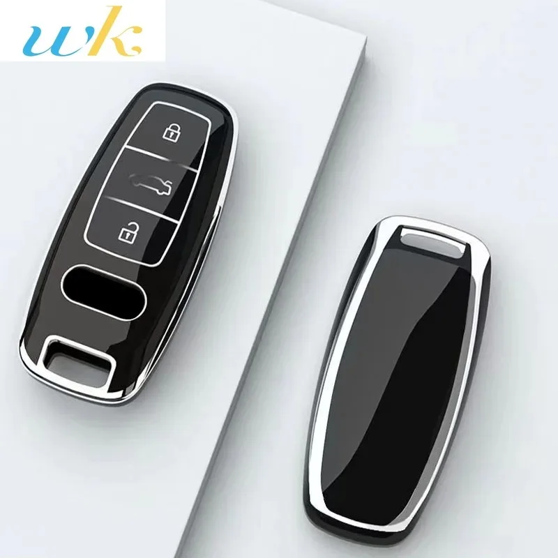 

Soft TPU Car Remote Key Case Cover Shell Fob For Audi A3 A4 B9 A6 A7 4K A8 E-tron Q5 Q8 C8 D5 SQ8 Key Protection Bag Accessories