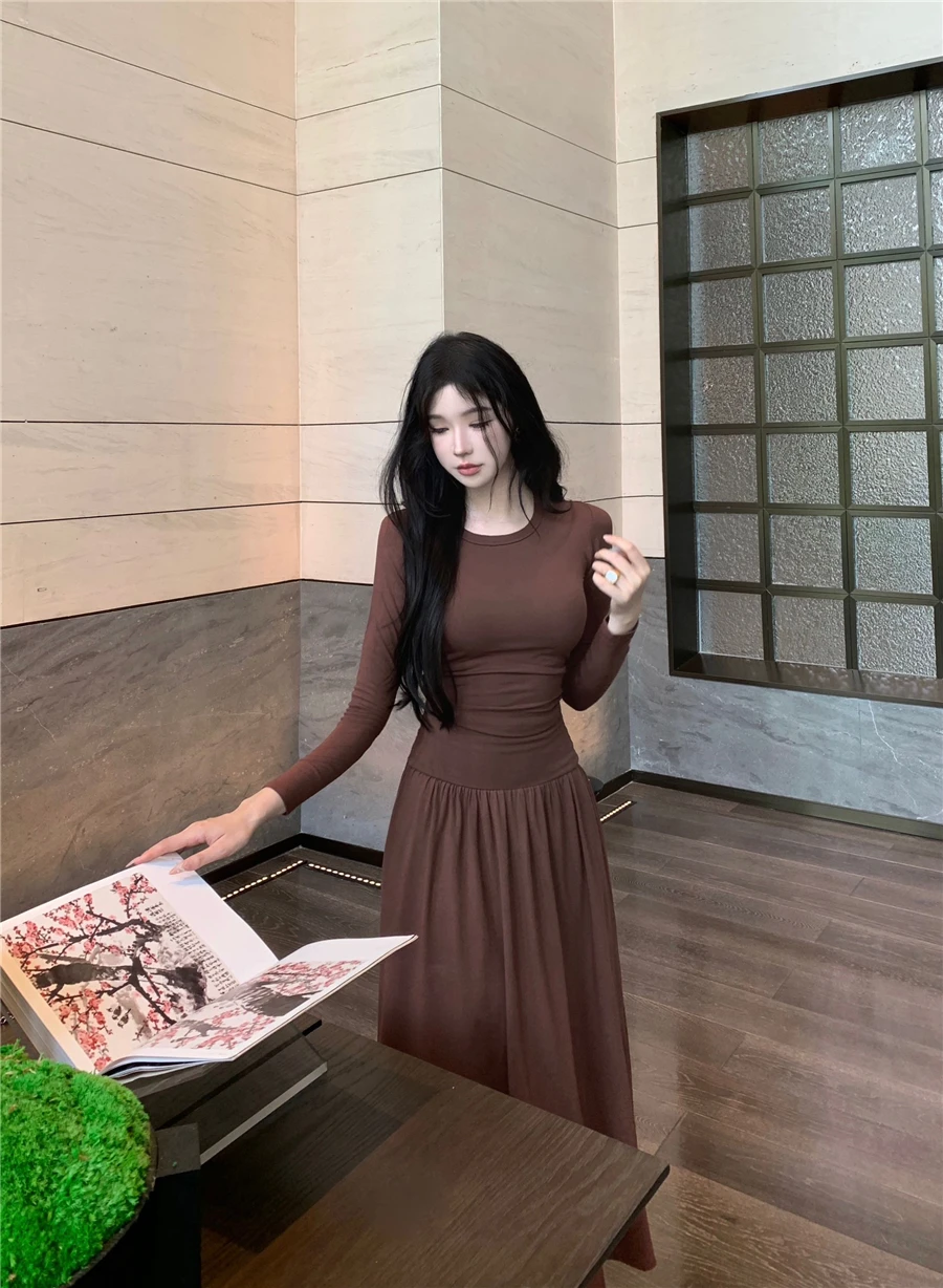 

Женская хлопковая рубашка + длинная юбка, костюм, элегантный облегающий топ с длинными рукавами, юбка с высокой талией, женский комплект из двух предметов, осень-весна