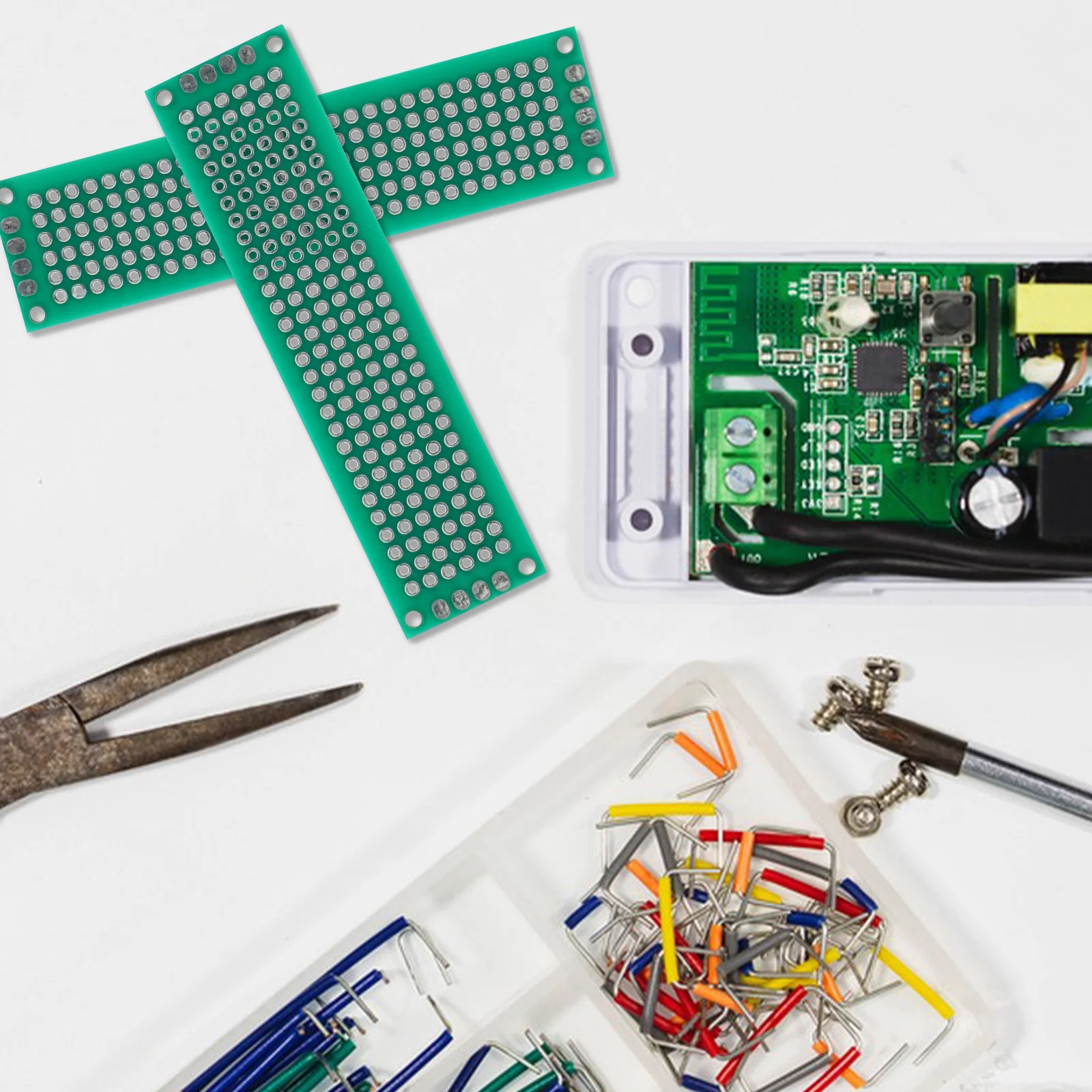 10 قطعة مزدوجة الوجهين Pcb لوحة دوائر كهربائية الراتنج الألياف الزجاجية 2x8 سنتيمتر مجلس عالمي للمشروع الإلكتروني لتقوم بها بنفسك لحام #4