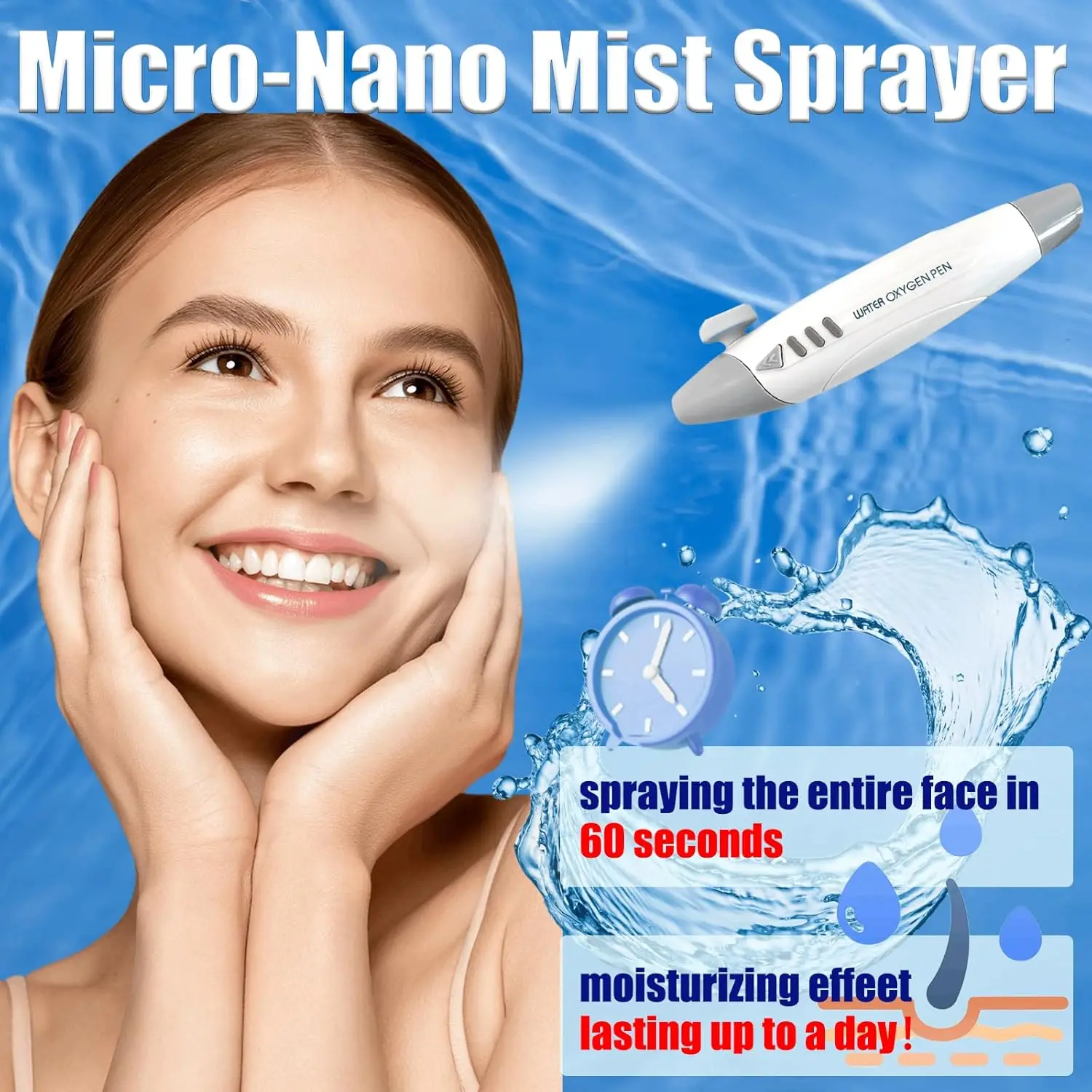 Pistolet de pulvérisation à Jet d'oxygène Nano 85kPa, Machine faciale pour Spa, nettoyage en profondeur, hydratation et Anti-âge, outil professionnel de Spa à usage domestique