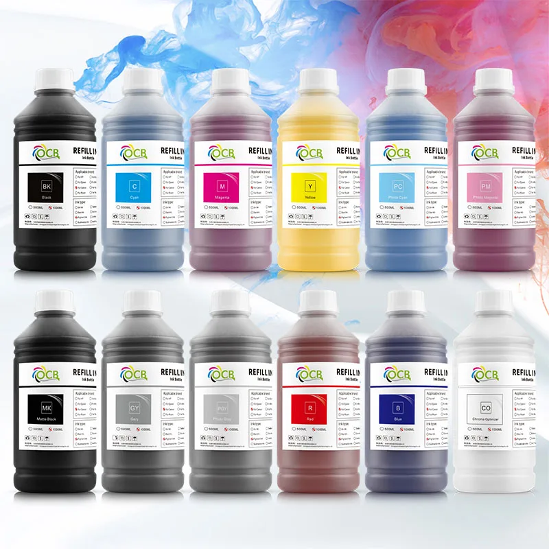 12Color/Set 1000ml Pigment Ink for Canon PFI1700 PFI-1700 57 PFI-1000 Pro 1000 2000 4000 6000 6100 520 540 Pro-1000 4000s 6000s