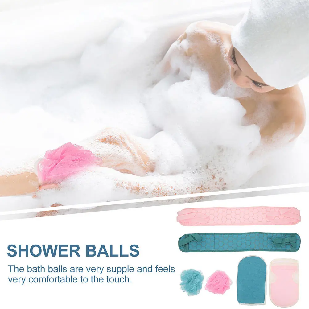 

1 set 1 Set Scrubbing Towels Exfoliating Gloves Bath Balls For Shower Body Cleansing Shower Balls Tools Bathing Accessories