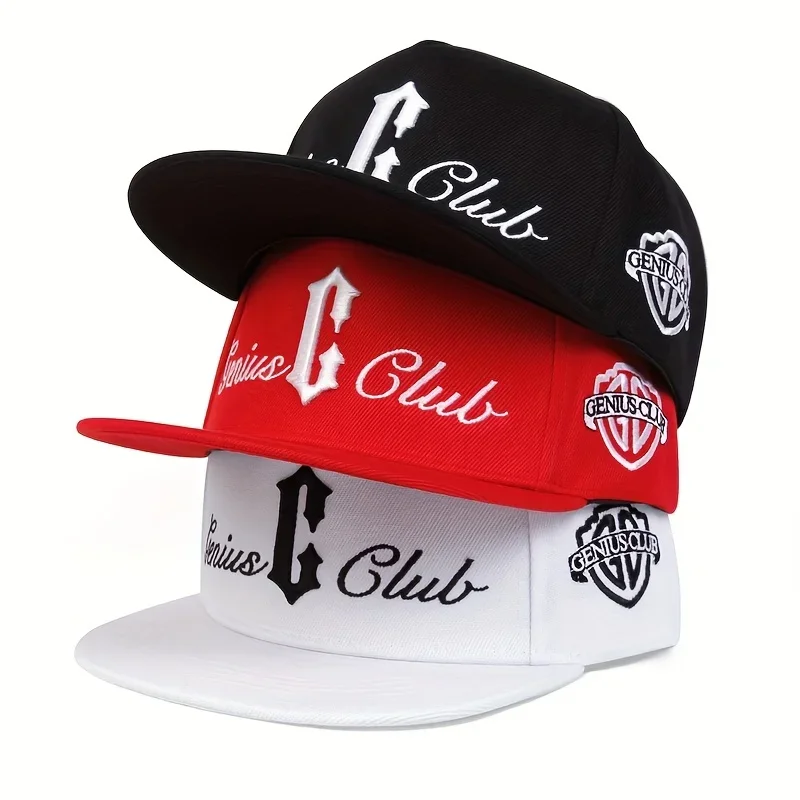 Gorra de Béisbol con Bordado de la Letra C, Estilo GENIUS CLUB, Ajustable, Deportiva, para Hombre y Mujer, Protección Solar