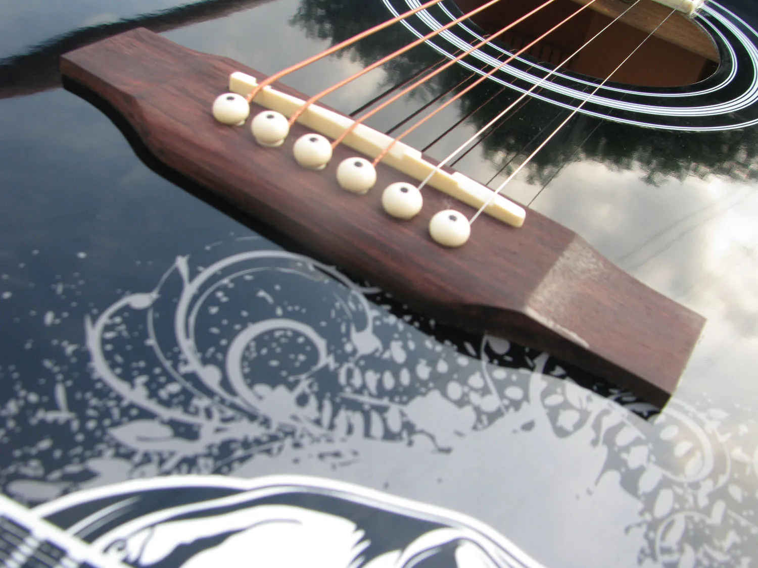 Hooqu 41 بوصة ماجيك ساوند بلاك آرت شخصية الغيتار