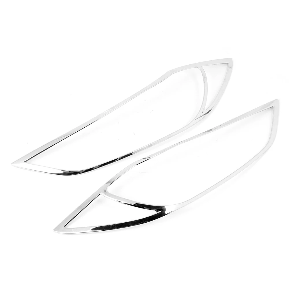 Front Headlight Cover Trim 2Pcs Durable ABS Guard for Hyundai Elantra 2018-2019 Anti Fade Simple Paste Auto Accessory
