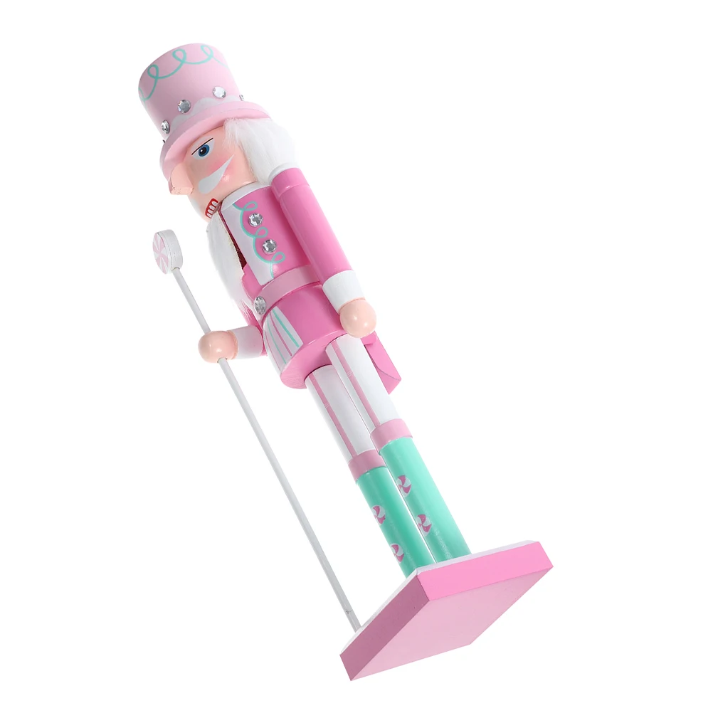 

Nutcracker Ornament Desktop Home Decor Macaron Girl Model Wood Ornaments Holiday