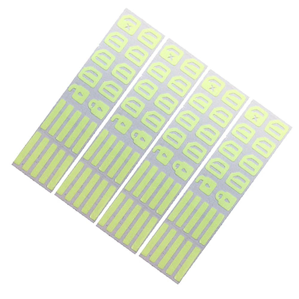 0 0 00 0 0 0 4 Pcs Glowing Car Button Sticker Set For Window Decal Auto Decorative Accesories Car Button Sticker