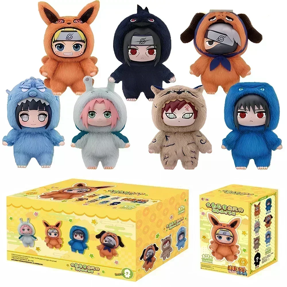 BANDAI – boîte aveugle Eaki Naruto Uzumaki Naruto, série Shippuden Beast Party, poupée en peluche, personnages d'anime, jouets mignons, cadeau, nouvelle collection 2026