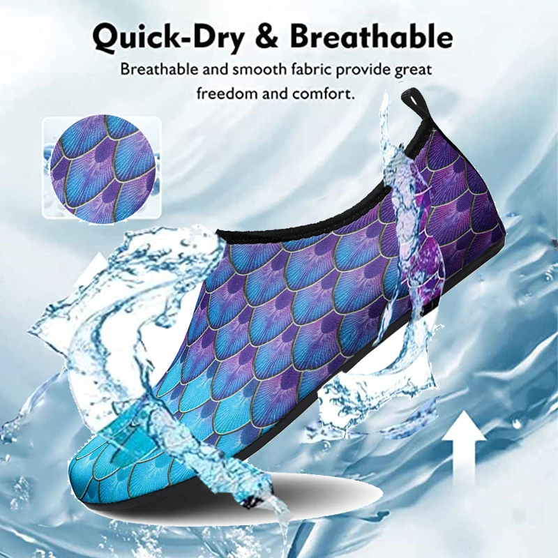 Unisex Water Shoes Soft Beach Non-Slip Aqua Shoes Quick Dry Breathable Swimming Diving Snorkeling Sneaker Socks Slipper