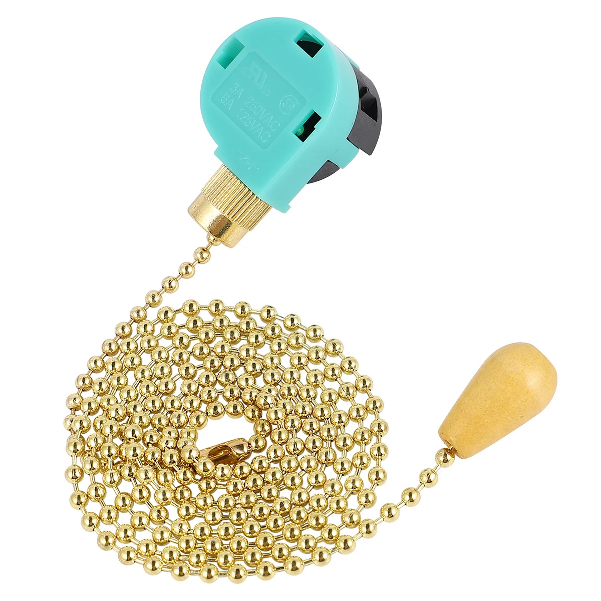 

Switch 3 Gears 1M Green For Ceiling Fixture Replacement Fan Pull-Chain Light Pull-Chain On-Off Switch