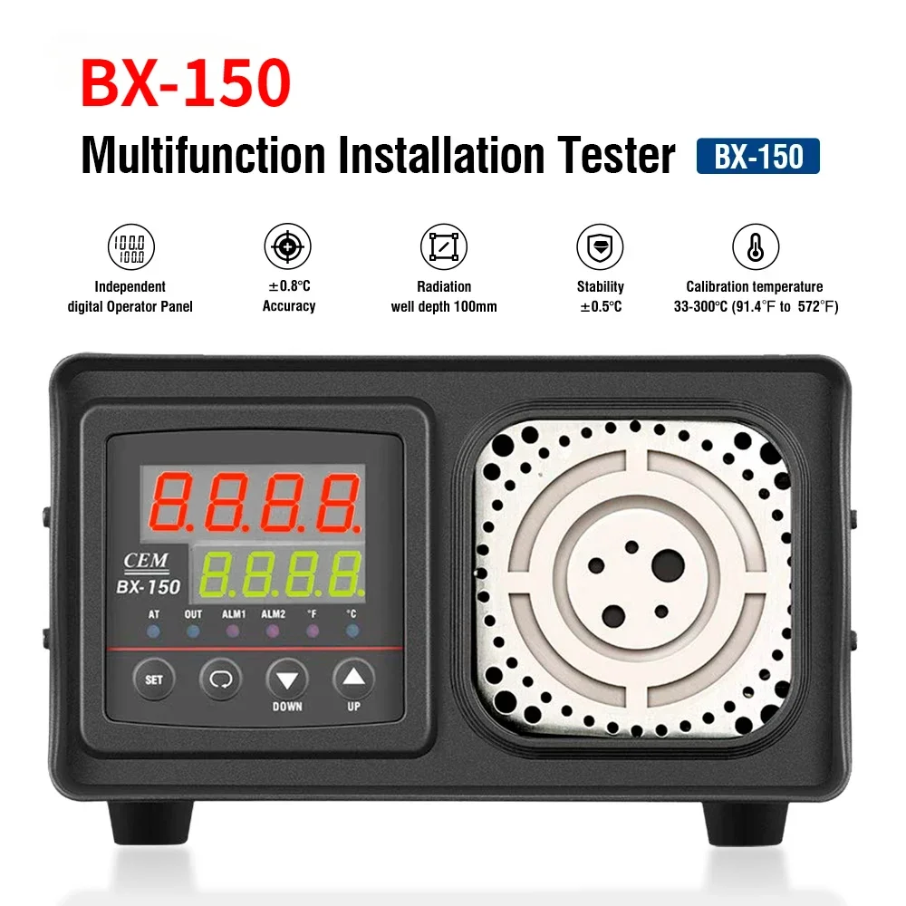 BX-150 Portable 91.4℉ to 572℉ Dry Block Temperature Calibrator and Thermometer 33℃ to 300℃