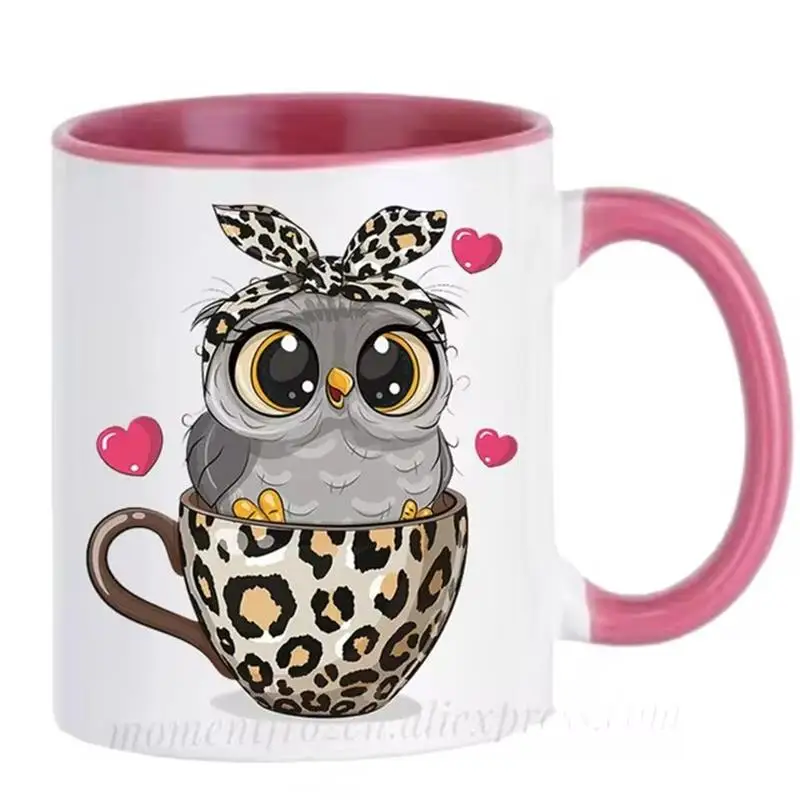 Cute Owl Mugs Funny Gift Mugs, Home Decal, Novelty Beer Cups, Friend Gifts, Kid Milk Mugs