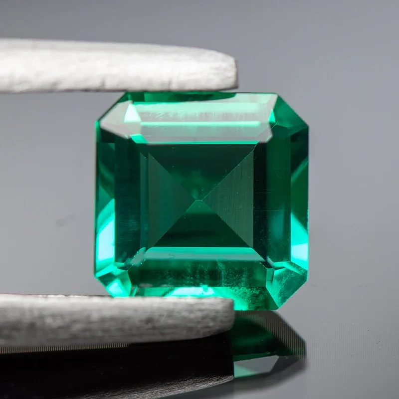 

Selectable AGL Certificate New Lab Grown Colombia Emerald Asscher Cut Gemstone for DIY Ring Necklace Earrings Main Materials