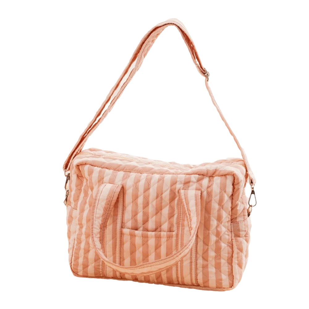 

New Quilted Mummy Bag Polyester Fabric Multi-functional Baby Diaper Tote Bag Soft Mummy Handbags Mom
