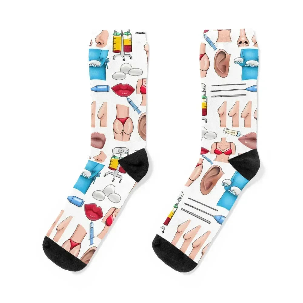 Plastic surgery Socks new in's floor cycling cartoon Women's Socks Men's moving stockings gift cute Ladies Socks Men's
