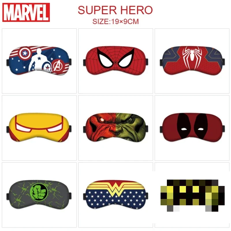 New Marvel Hero Peripheral Spider Man Iron Man Eye Mask Blindfolds Blackout Sleep Mask Fashion Children Fans Charm Birthday Gift