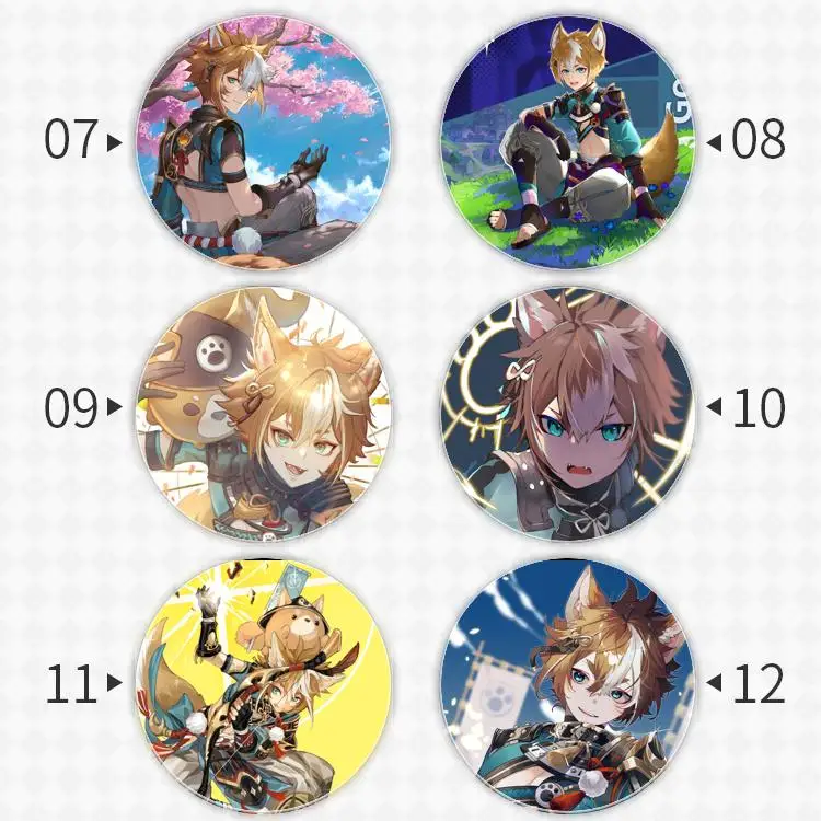 Gorou Genshin Impact Badge Brooch anchor Peripherals Pin Customize Anime Peripheral Clothes Cosplay Backpack Decoration Metal