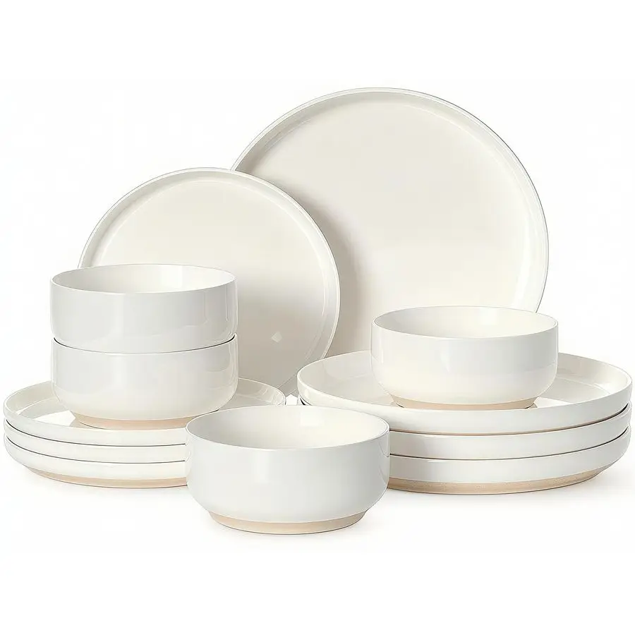 

Наборы мисок, наборы столовой посуды на 4 человека, набор посуды, устойчивый к царапинам, 12 предметов, керамический кухонный обеденный набор, фарфор am