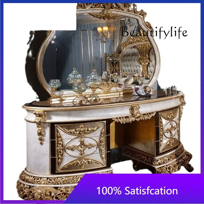 

Luxury European Dresser Makeup Table Court Bedroom Fashion Painting New Chinese Classical Premium X