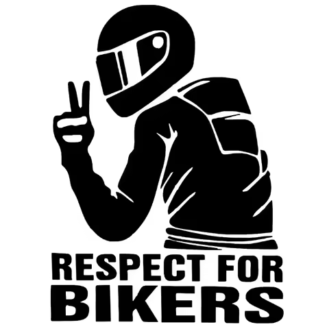 RESPECT FOR BIKERS Car Motorcycle Sticker Laser Reflective Decals Car Body Decorative Vinyl Funny Stickers