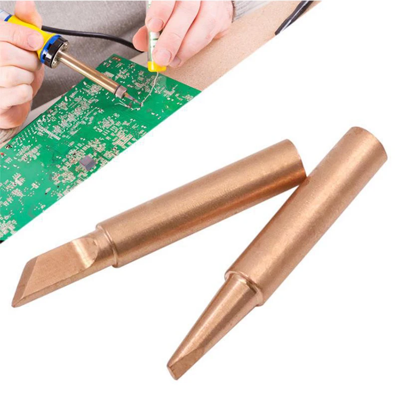 5 stücke Spitze Für Lötkolben Professionelle Elektronische Lötkolben Spitze Reinem Kupfer 900 MM Luotie Kopf Anzug – Detail 5