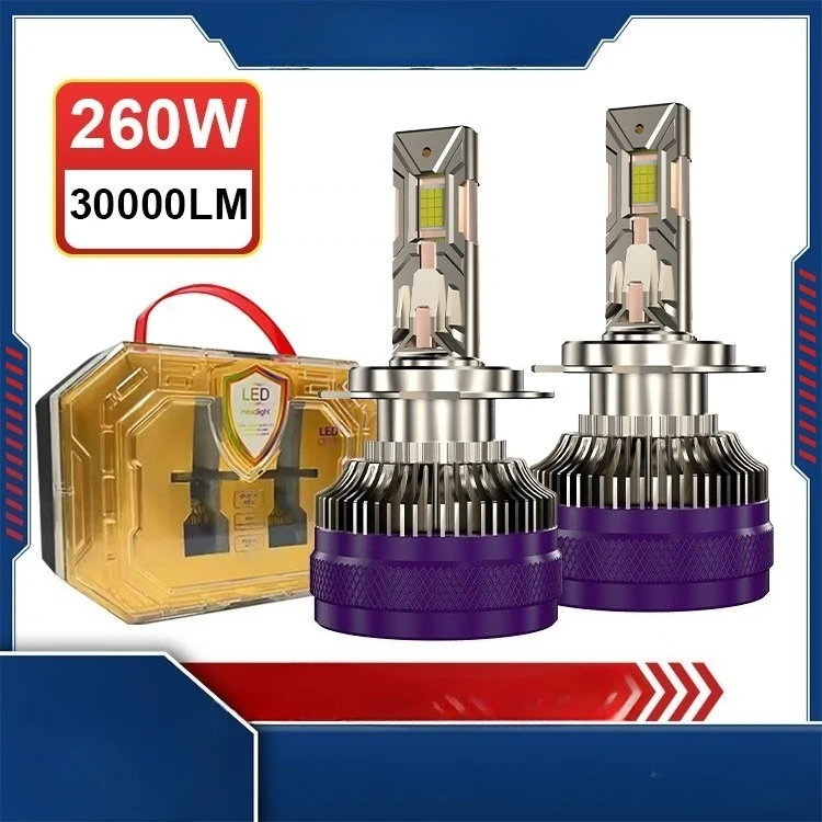 

Автомобильная светодиодная фара высокой мощности 260 Вт, 30000 люмен, 4 медные трубки, суперяркая, сфокусированная, с быстрым запуском