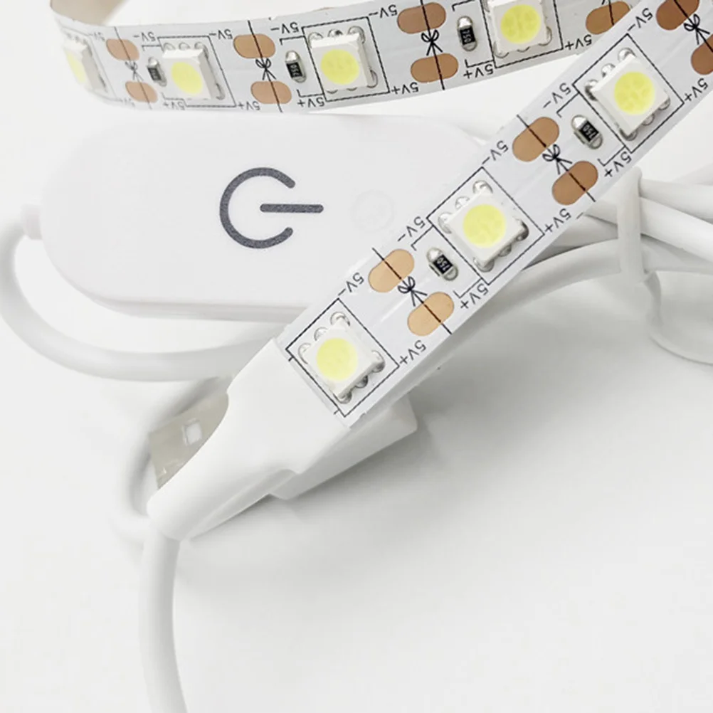 1 قطعة شريط إضاءة LED للخياطة عكس الضوء 5 فولت USB بالطاقة 60LED رقيقة جدا حبل ضوء USB بالطاقة قطاع