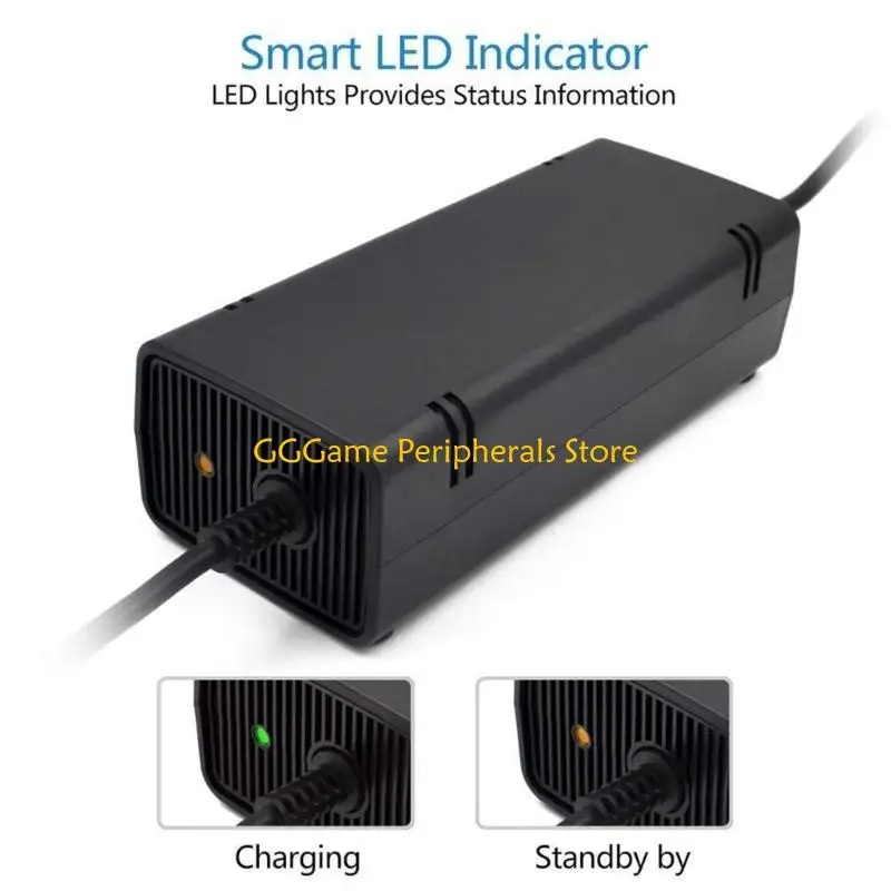 U55B Outer Slot Shell Power Supply Unit for 360 Game Device, Replacement Use with Standard US Input Home Room Spare Unit, 17 X